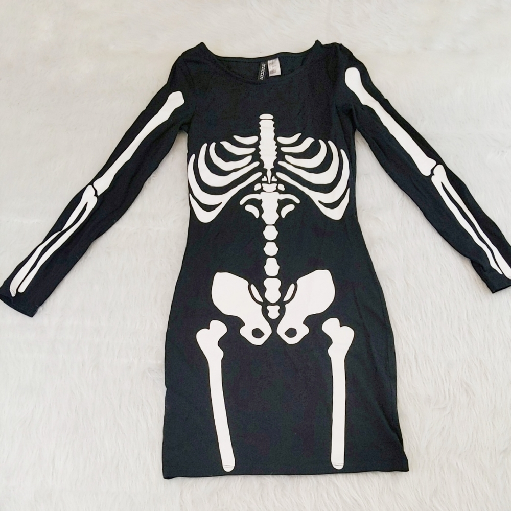 Divided by H&M skeleton body con dress Sz 2